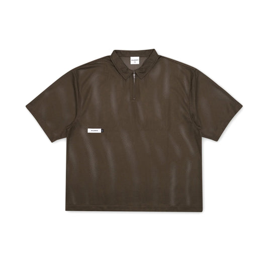 Students Golf Course Marshal S/S Mesh Zip Polo