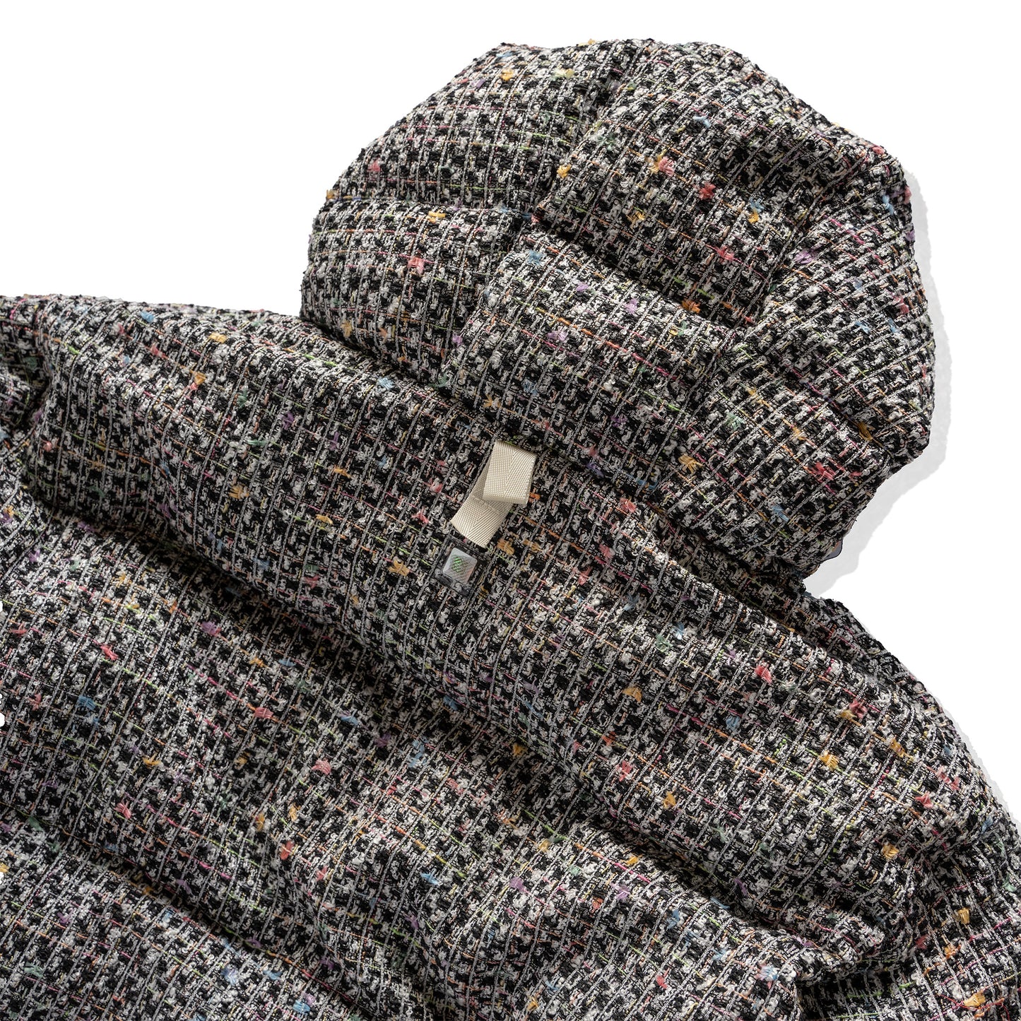 Advisory Board Crystals Tweed Hooded Puffer Jacket