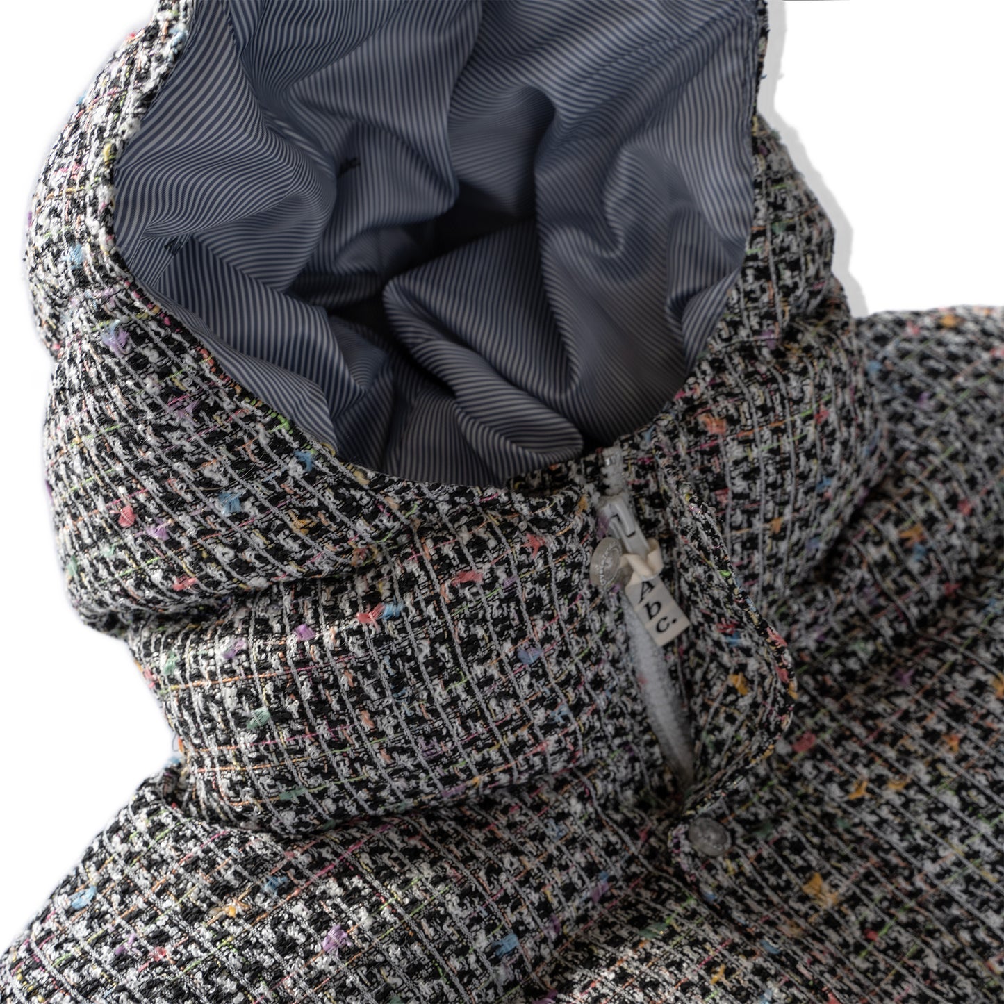 Advisory Board Crystals Tweed Hooded Puffer Jacket