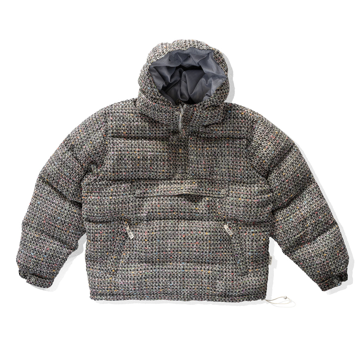 Herlipto Hooded Tweed Shell Down Jacket Advisory Board Crystals 