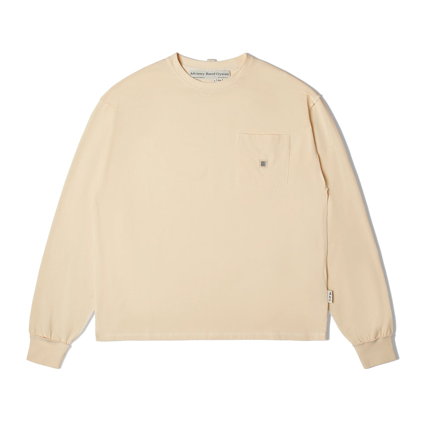 Advisory Board Crystals Abc. 123. Hologram Inside Out Seam Long Sleeve Pocket Tee