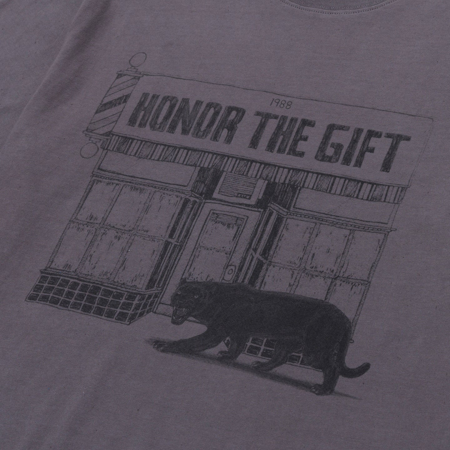 Honor The Gift Barbershop T-Shirt | Grey