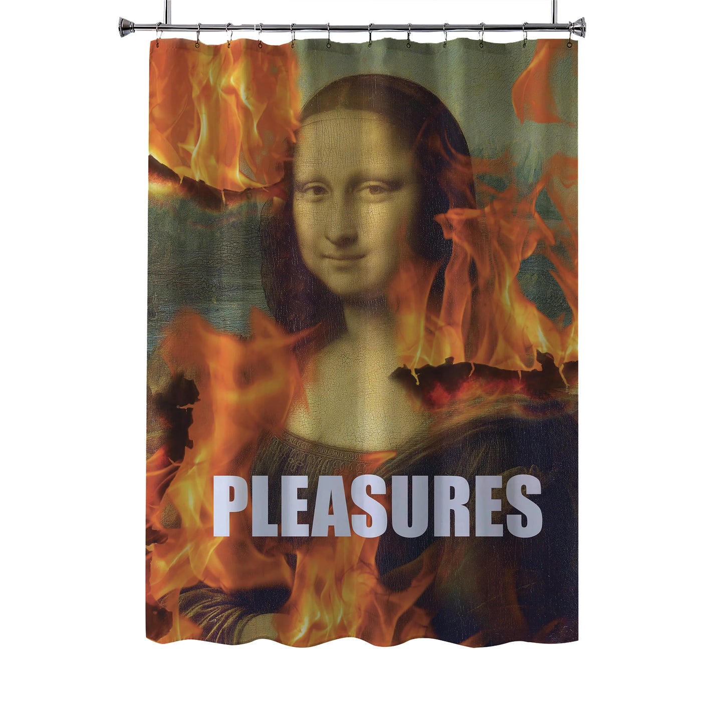 PLEASURES Burn Shower Curtain