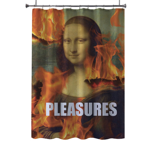 PLEASURES Burn Shower Curtain