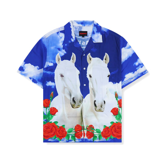 PLEASURES White Horse Camp Shirt