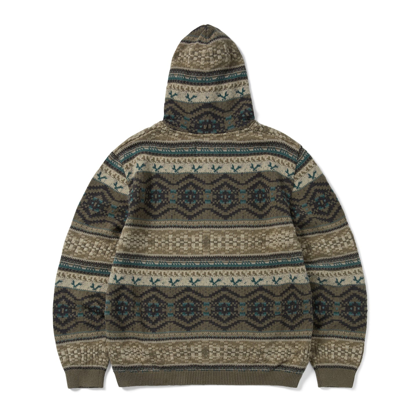 thisisneverthat Hooded Zip Up Sweater | Brown