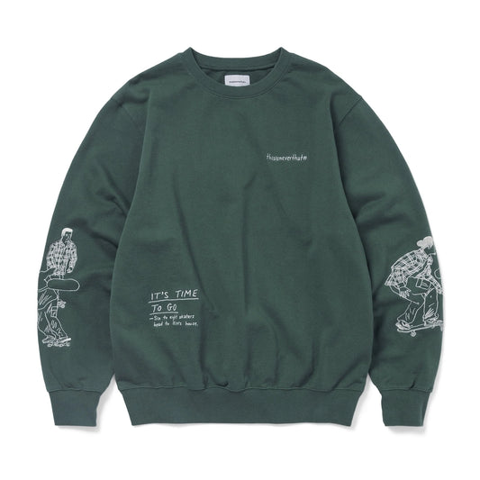 thisisneverthat Sketch Embroidery Crewneck | Dark Green