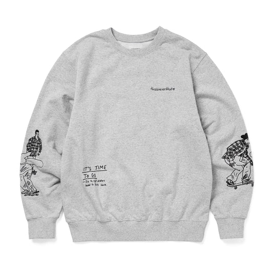 thisisneverthat Sketch Embroidery Crewneck | Heather Grey